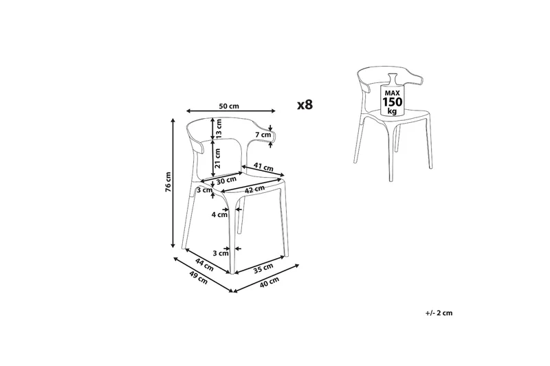 Squinzano Karmstol Utomhus - Svart - Utemöbler & utemiljö - Balkong & altan - Balkongmöbler - Balkongstol