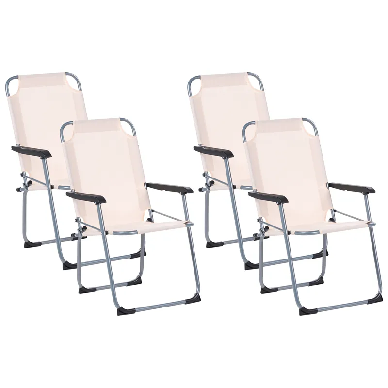 Stol utomhus Galatsi Fällbar, Beige/Svart/Grå