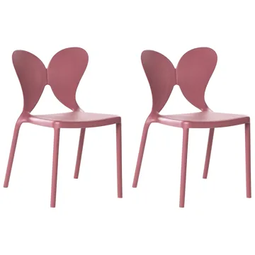 Stol utomhus Larissa Stapelbar - Rosa - Utemöbler & utemiljö - Balkong & altan - Balkongmöbler - Balkongstol