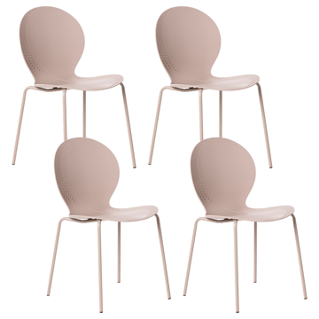 Stol utomhus Milos Stapelbar - Beige - Utemöbler & utemiljö - Balkong & altan - Balkongmöbler - Balkongstol
