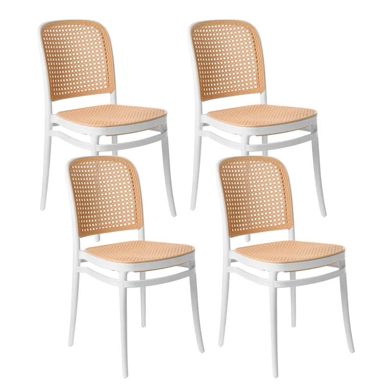 Stol utomhus Plose, Beige/Vit