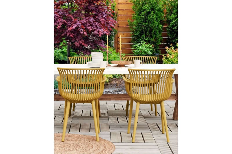 Taurisano Karmstol Utomhus - Gul - Utemöbler & utemiljö - Balkong & altan - Balkongmöbler - Balkongstol