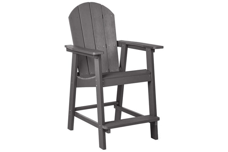 Trädgårdsstol Adirondack, Grå, 58x71x124 cm