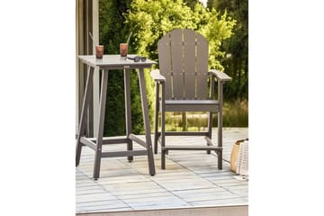 Trädgårdsstol Adirondack - Grå, 58x71x124 cm - Utemöbler & utemiljö - Balkong & altan - Balkongmöbler - Balkongstol