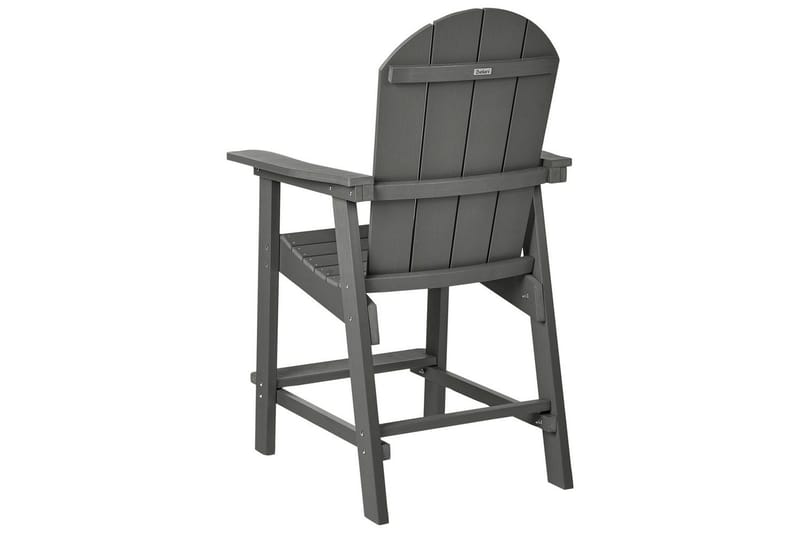 Trädgårdsstol Adirondack - Grå, 58x71x124 cm - Utemöbler & utemiljö - Balkong & altan - Balkongmöbler - Balkongstol