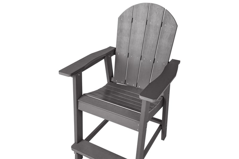 Trädgårdsstol Adirondack - Grå, 58x71x124 cm - Utemöbler & utemiljö - Balkong & altan - Balkongmöbler - Balkongstol