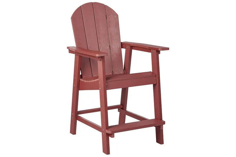 Trädgårdsstol Adirondack, Röd, 58x71x124 cm