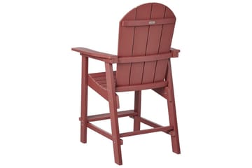 Trädgårdsstol Adirondack - Röd, 58x71x124 cm - Utemöbler & utemiljö - Balkong & altan - Balkongmöbler - Balkongstol