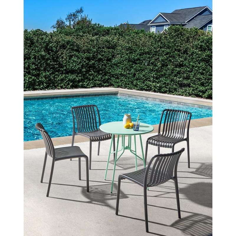 Trädgårdsstol Ariccia 4-pack - Svart - Utemöbler & utemiljö - Balkong & altan - Balkongmöbler - Balkongstol