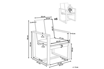 Trädgårdsstol Azzanello set om 6 - Utemöbler & utemiljö - Balkong & altan - Balkongmöbler - Balkongstol