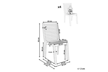 Trädgårdsstol Ombriano set om 4 - Utemöbler & utemiljö - Balkong & altan - Balkongmöbler - Balkongstol