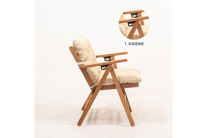 Trädgårdsstol Ruvin Grädde - Grädde - Utemöbler & utemiljö - Balkong & altan - Balkongmöbler - Balkongstol