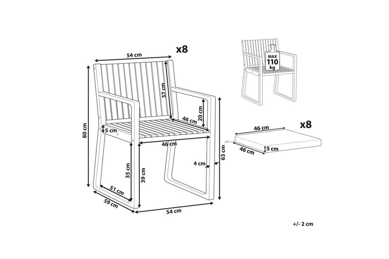 Trädgårdsstol Sassari II - Ljus trä, blå, vit - Utemöbler & utemiljö - Balkong & altan - Balkongmöbler - Balkongstol