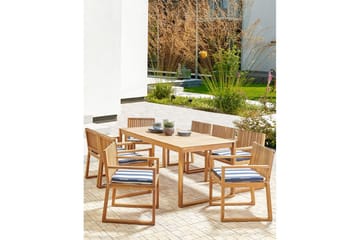 Trädgårdsstol Sassari II - Ljus trä, blå, vit - Utemöbler & utemiljö - Balkong & altan - Balkongmöbler - Balkongstol