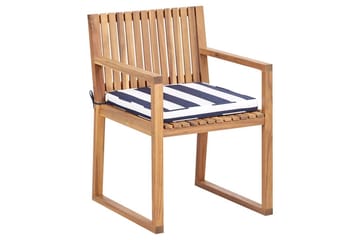 Trädgårdsstol Sassari II - Ljus trä, blå, vit - Utemöbler & utemiljö - Balkong & altan - Balkongmöbler - Balkongstol