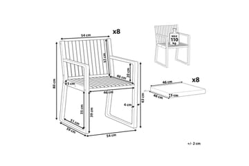 Trädgårdsstol Sassari II - Ljus trä, blå - Utemöbler & utemiljö - Balkong & altan - Balkongmöbler - Balkongstol