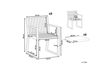 Trädgårdsstol Sassari II - Ljus trä, blå - Utemöbler & utemiljö - Balkong & altan - Balkongmöbler - Balkongstol
