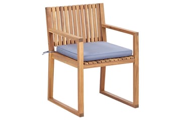 Trädgårdsstol Sassari II - Ljus trä, blå - Utemöbler & utemiljö - Balkong & altan - Balkongmöbler - Balkongstol