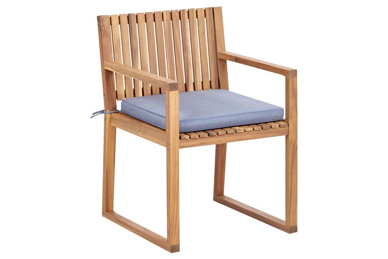 Trädgårdsstol Sassari II - Ljus trä, blå - Utemöbler & utemiljö - Balkong & altan - Balkongmöbler - Balkongstol