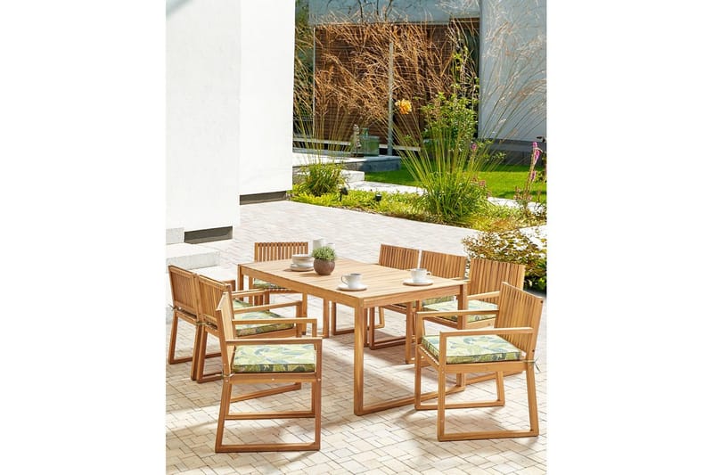 Trädgårdsstol Sassari II - Ljus trä, grön - Utemöbler & utemiljö - Balkong & altan - Balkongmöbler - Balkongstol