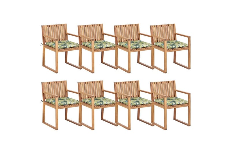 Trädgårdsstol Sassari II, Ljus trä, grön