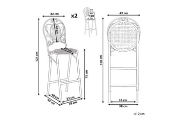 Trädgårdsstol set om 2 Bivio - Utemöbler & utemiljö - Balkong & altan - Balkongmöbler - Balkongstol