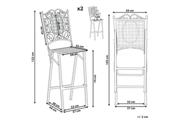 Trädgårdsstol set om 2 Bormio - Utemöbler & utemiljö - Balkong & altan - Balkongmöbler - Balkongstol