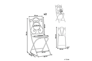 Trädgårdsstol set om 2 Camprena - Utemöbler & utemiljö - Balkong & altan - Balkongmöbler - Balkongstol