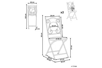 Trädgårdsstol set om 2 Casario - Utemöbler & utemiljö - Balkong & altan - Balkongmöbler - Balkongstol