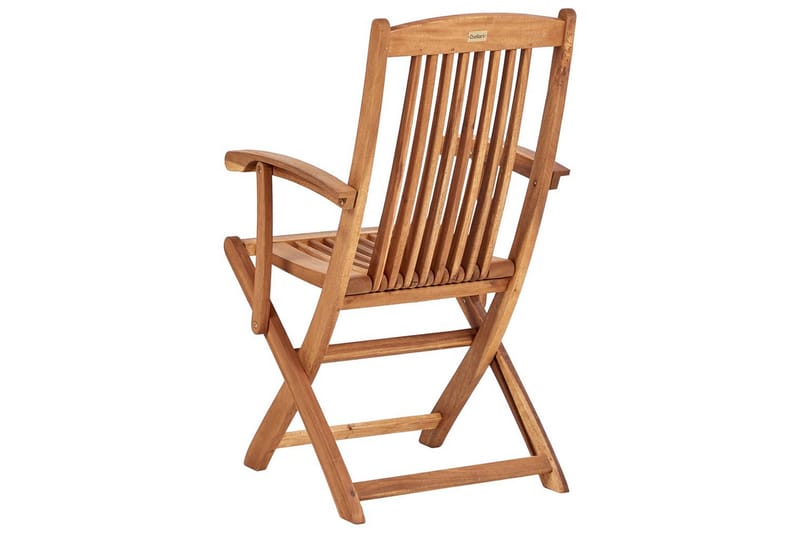 Trädgårdsstol set om 2 Maui II - Ljus trä, blå - Utemöbler & utemiljö - Balkong & altan - Balkongmöbler - Balkongstol