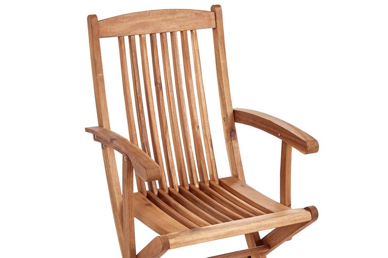 Trädgårdsstol set om 2 Maui II - Ljus trä, Off-white - Utemöbler & utemiljö - Balkong & altan - Balkongmöbler - Balkongstol