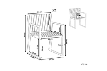 Trädgårdsstol set om 2 Sassari II - Utemöbler & utemiljö - Balkong & altan - Balkongmöbler - Balkongstol
