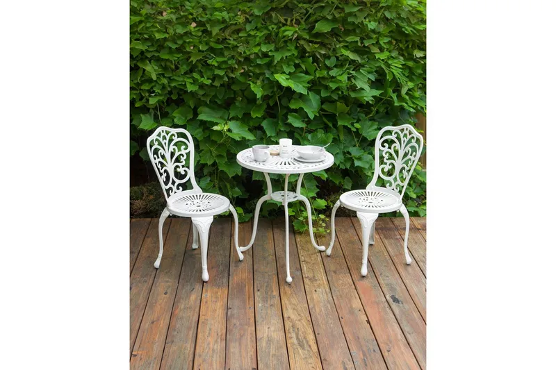 Trädgårdsstol set om 2 Triora - Vit - Utemöbler & utemiljö - Balkong & altan - Balkongmöbler - Balkongstol