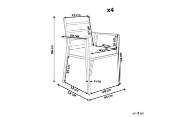 Trädgårdsstol set om 4 Taviano - Utemöbler & utemiljö - Balkong & altan - Balkongmöbler - Balkongstol