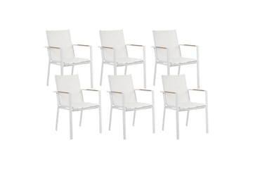 Trädgårdsstol set om 6 Busseto - Vit - Utemöbler & utemiljö - Balkong & altan - Balkongmöbler - Balkongstol