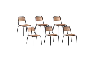 Trädgårdsstol set om 6 Vallese - Utemöbler & utemiljö - Balkong & altan - Balkongmöbler - Balkongstol