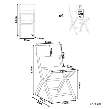 Trädgårdsstol Talca 4-pack - Grå - Utemöbler & utemiljö - Balkong & altan - Balkongmöbler - Balkongstol