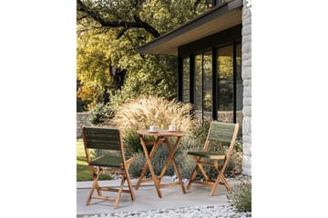 Trädgårdsstol Prossedi set om 2 Grönt/ljust trä - Grönt/ljust trä - Utemöbler & utemiljö - Balkong & altan - Balkongmöbler - Balkongstol