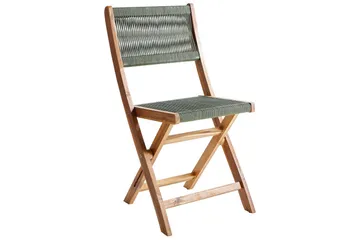 Trädgårdsstol Prossedi set om 2 Grönt/ljust trä - Grönt/ljust trä - Utemöbler & utemiljö - Balkong & altan - Balkongmöbler - Balkongstol