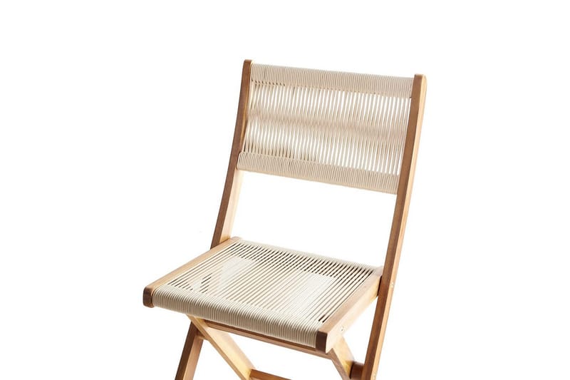 Trädgårdsstol Prossedi set om 2 Beige/ljust trä - Beige/ljust trä - Utemöbler & utemiljö - Balkong & altan - Balkongmöbler - Balkongstol