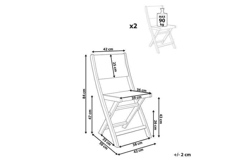 Trädgårdsstol Prossedi set om 2 Grönt/ljust trä - Grönt/ljust trä - Utemöbler & utemiljö - Balkong & altan - Balkongmöbler - Balkongstol