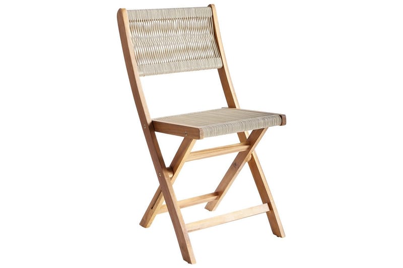 Trädgårdsstol Prossedi set om 2 Beige/ljust trä - Beige/ljust trä - Utemöbler & utemiljö - Balkong & altan - Balkongmöbler - Balkongstol