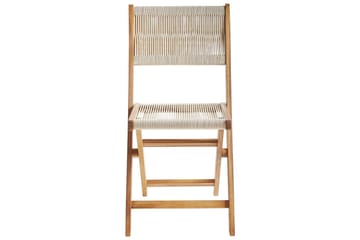 Trädgårdsstol Prossedi set om 2 Beige/ljust trä - Beige/ljust trä - Utemöbler & utemiljö - Balkong & altan - Balkongmöbler - Balkongstol