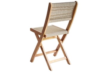 Trädgårdsstol Prossedi set om 2 Beige/ljust trä - Beige/ljust trä - Utemöbler & utemiljö - Balkong & altan - Balkongmöbler - Balkongstol