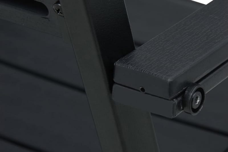 Trädgårdsstolar 2 st svart HDPE träutseende - Svart - Balkongstol - Matstol & karmstol utomhus