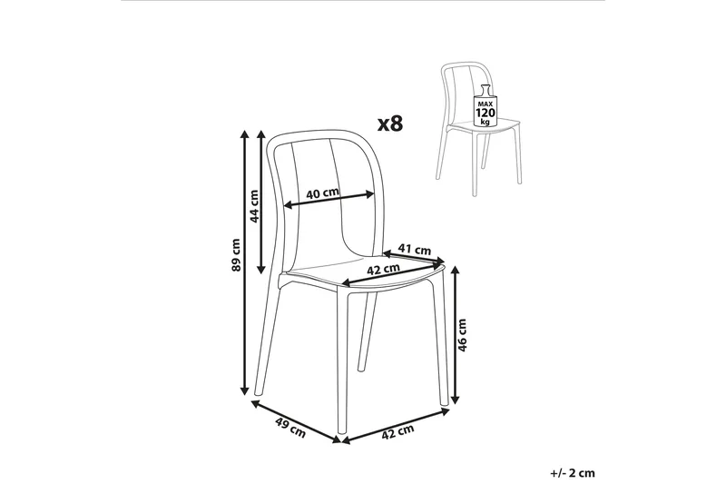 Ugento Matstol Utomhus - Vit/Grå - Utemöbler & utemiljö - Balkong & altan - Balkongmöbler - Balkongstol