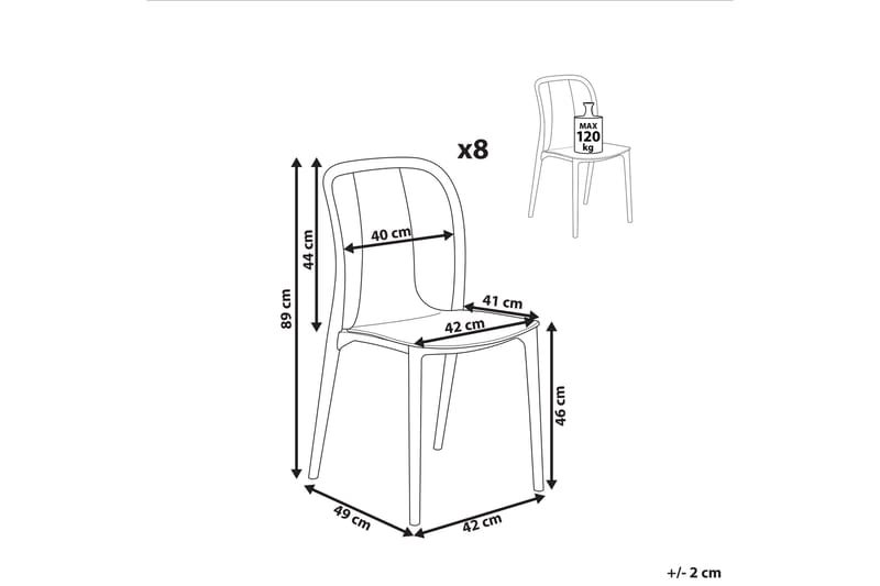 Ugento Matstol Utomhus - Vit/Grå - Utemöbler & utemiljö - Balkong & altan - Balkongmöbler - Balkongstol