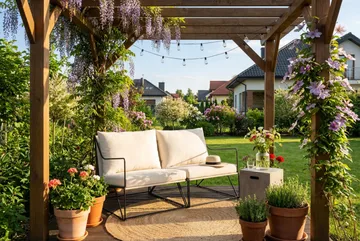 Usteryd 2 sits Loungesoffa - Svart/Beige - Utemöbler & utemiljö - Balkong & altan - Balkongmöbler - Balkongsoffa
