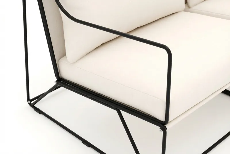 Usteryd 2 sits Loungesoffa - Svart/Beige - Utemöbler & utemiljö - Balkong & altan - Balkongmöbler - Balkongsoffa