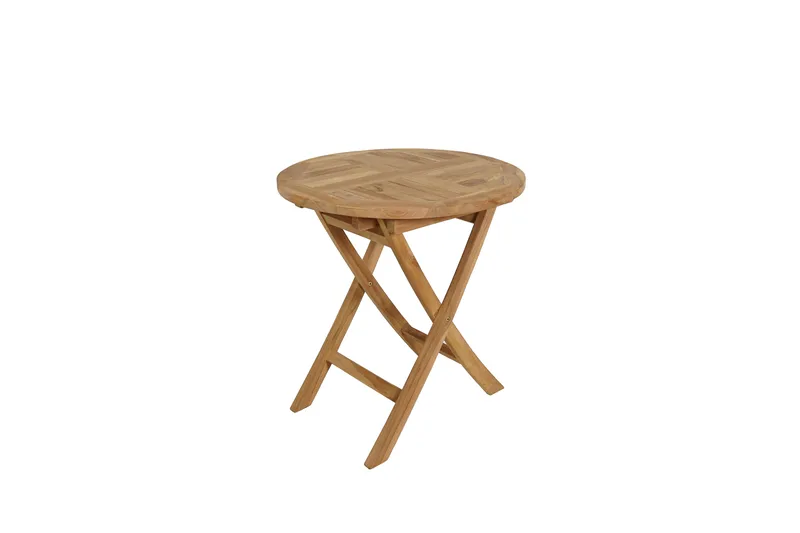 Utomhusbord Milano fällbart bord Ø70 cm, naturfärgad teak